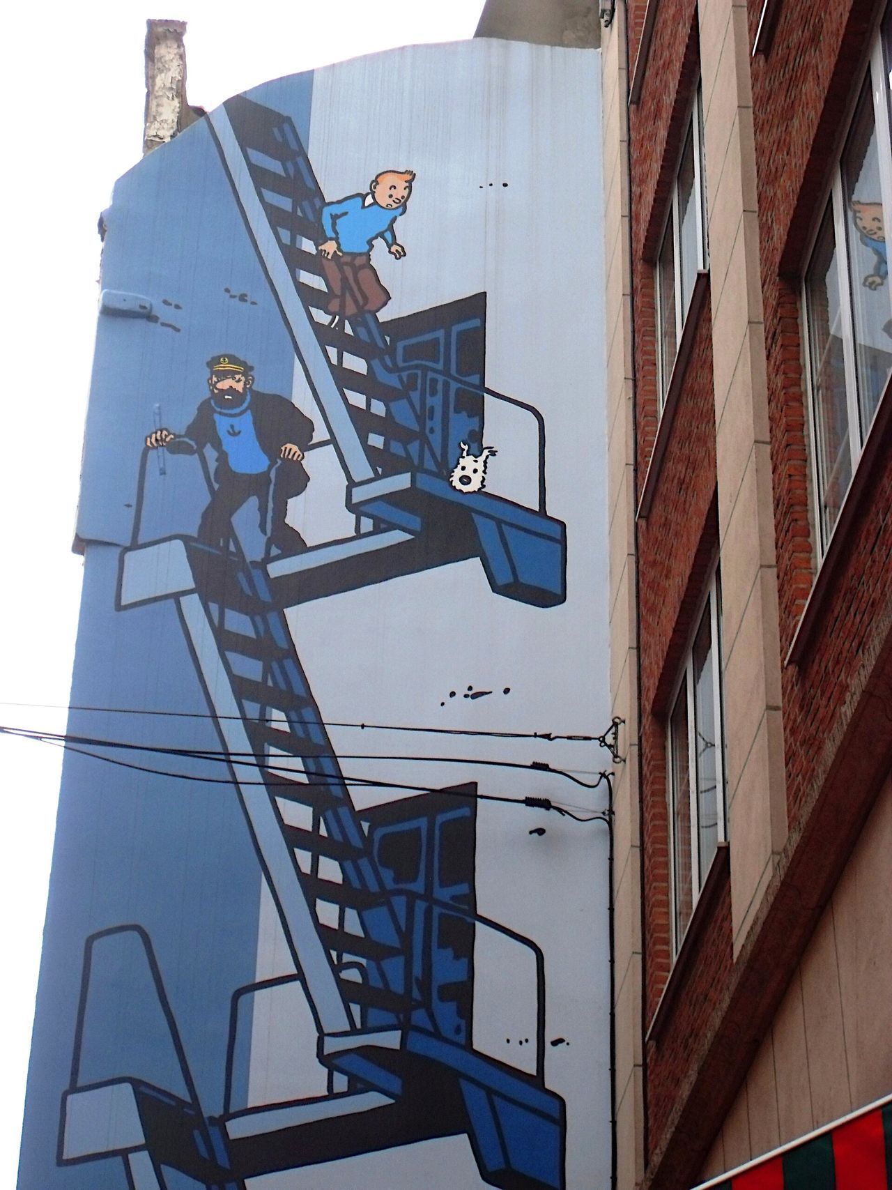 Mural do Tintim + Manneken Pis